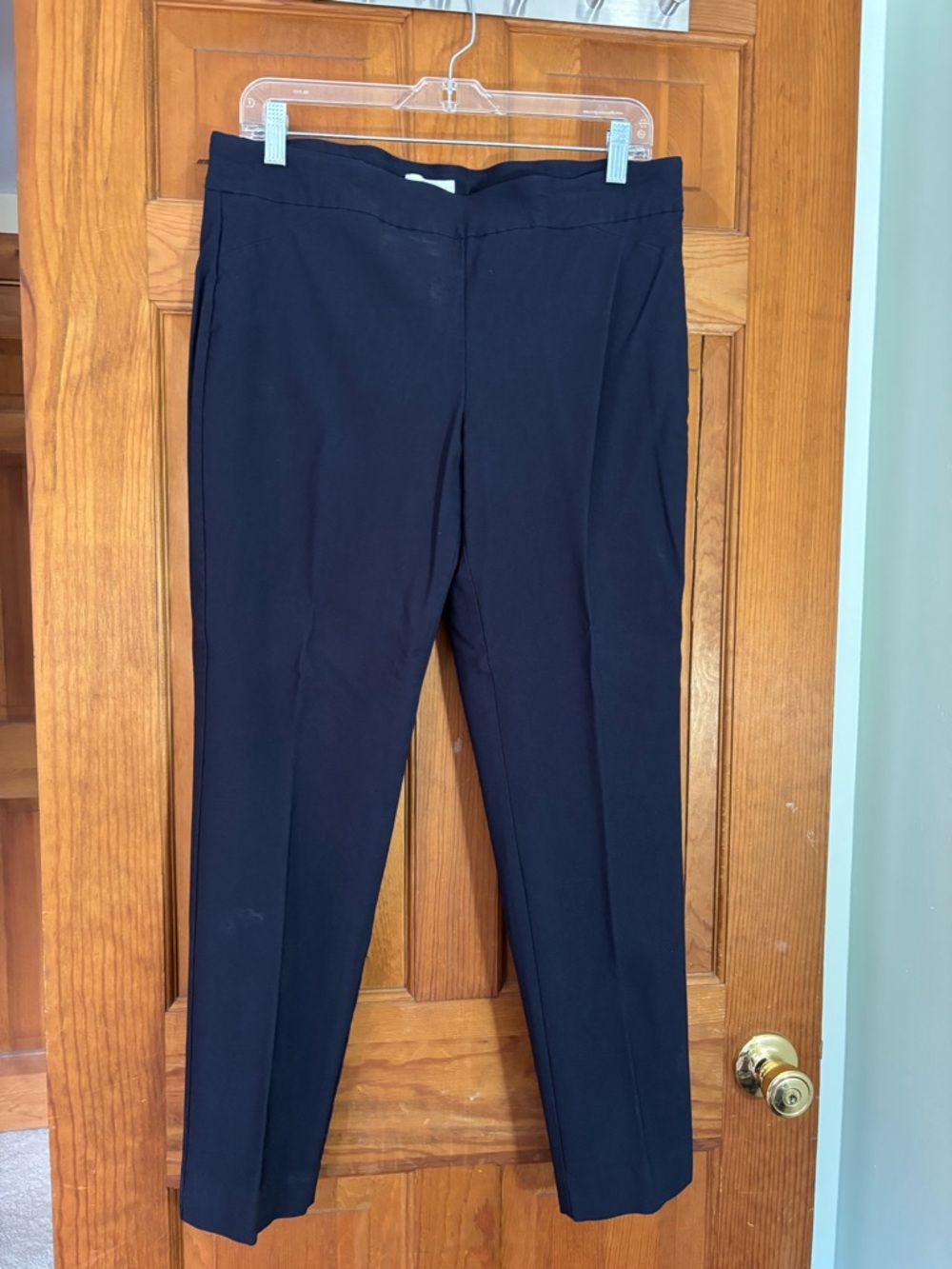 Charter Club Cambridge Skinny Navy Blue Pants Size 14